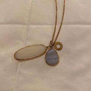 Long Stella & Dot Gold and Gemstone Necklace
